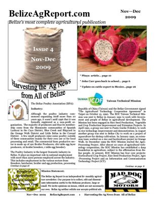 Belize Ag Report | Issue 04 - Nov 2009