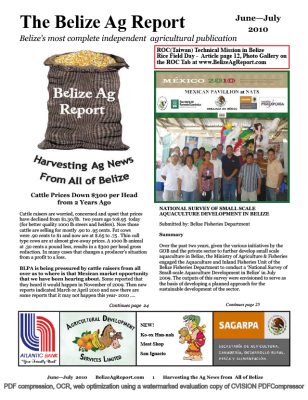 Belize Ag Report | Issue 07 - Jun 2010
